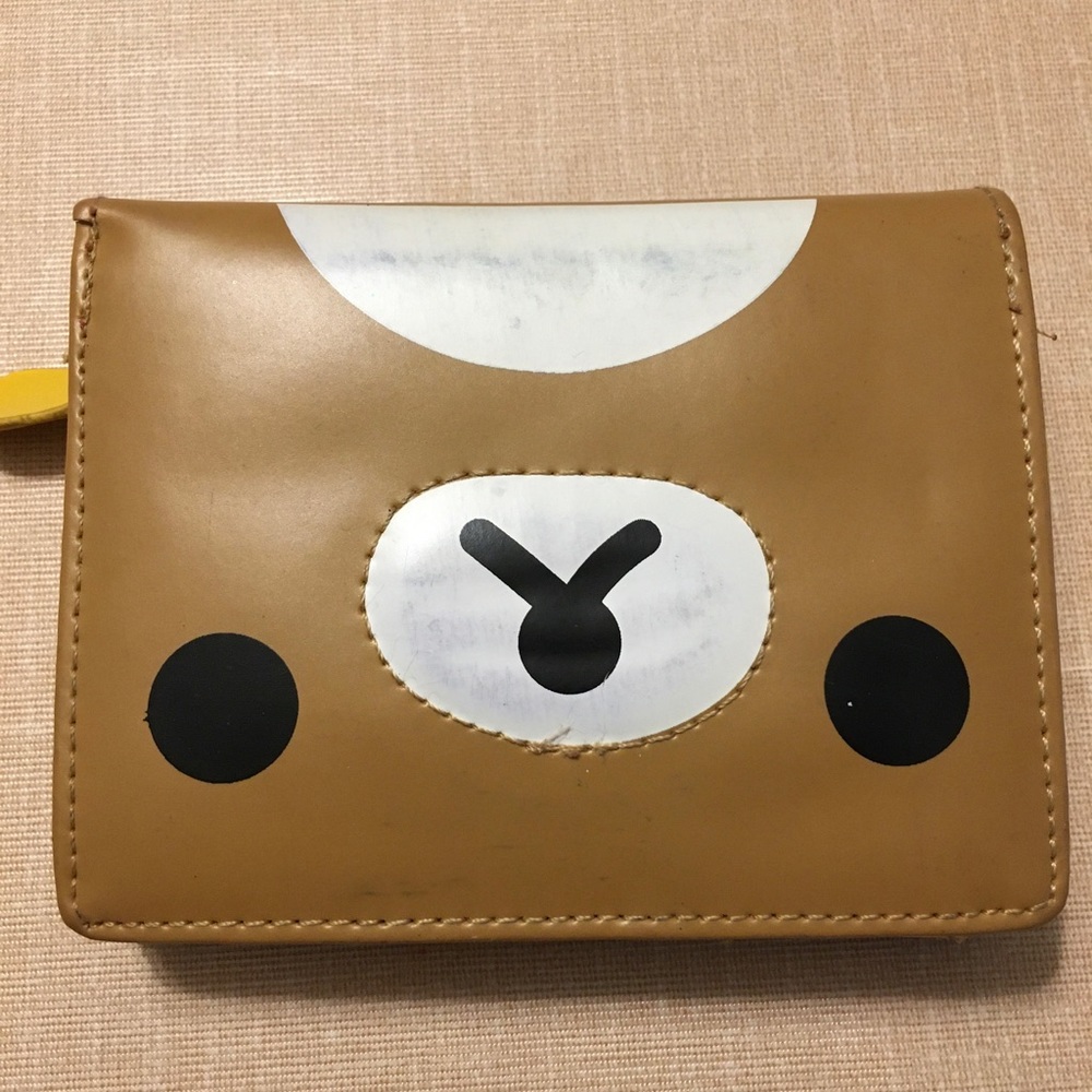 Rilakkuma Artificial Leather Yellow Wallet